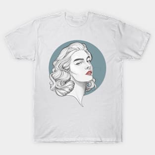 Blue portrait T-Shirt